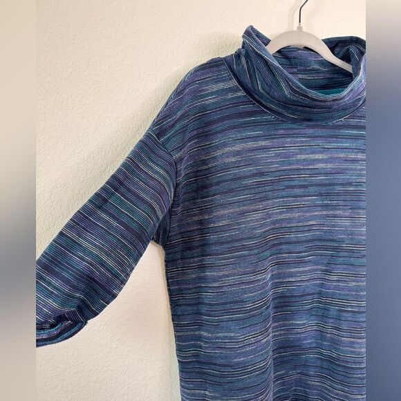 T by Talbots Women Plus Classic French Terry Pullover Sweatshirt Sz 3X Space Dye - Picture 2 of 6